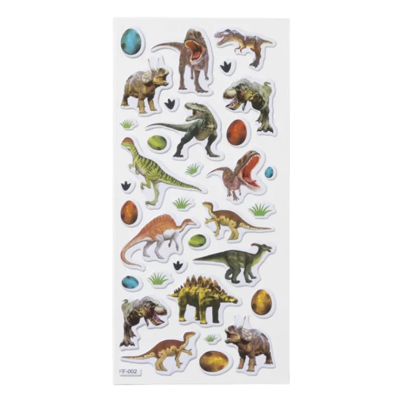 Xenos Stickers-Stickervel dino - set van 34 3D stickers