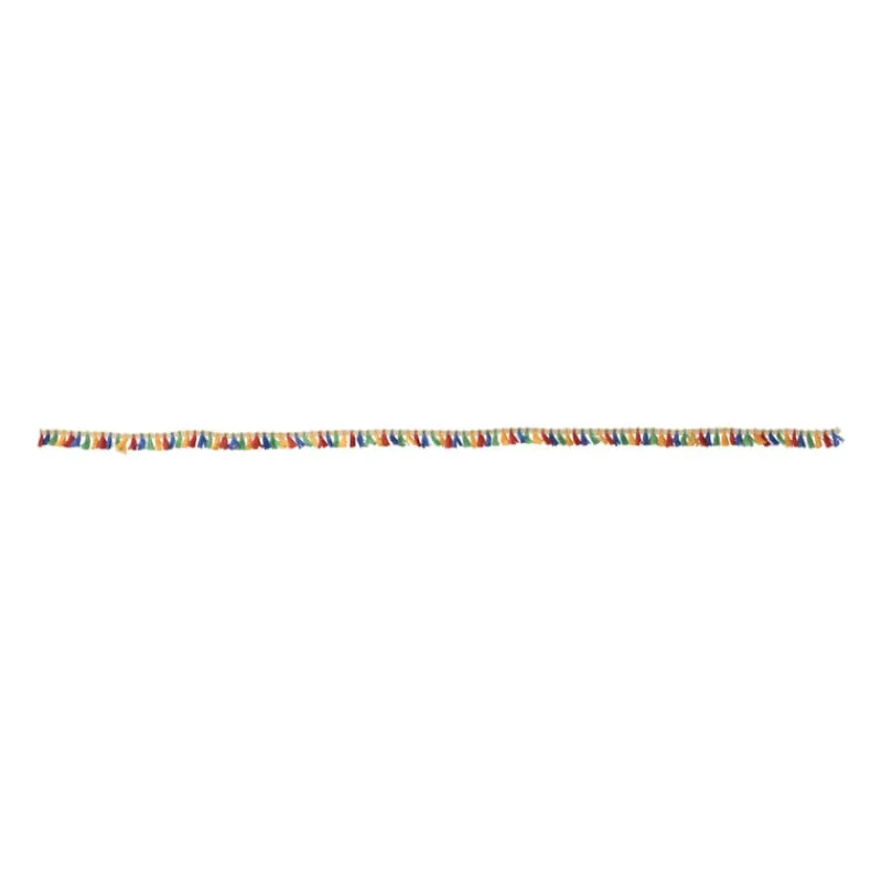 Xenos Knutselspullen-Stoffenband met kwastjes - set van 5 - 100 cm