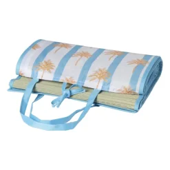 Xenos Strandaccessoires-Strandmat XL - bruin/blauw - 90x170 cm