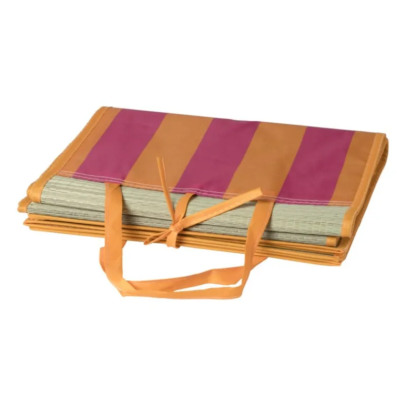 Xenos Strandaccessoires-Strandmat XL - bruin/roze - 90x170 cm