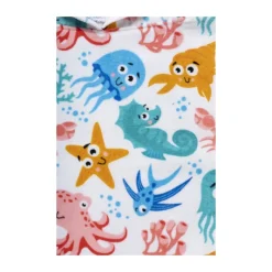 Xenos Strandaccessoires-Strandponcho kids sea life - multikleur - 60x110 cm
