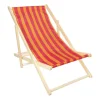 Xenos Strandaccessoires-Strandstoel streep - oranje/roze - 92x82x58 cm