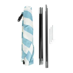 Xenos Strandaccessoires|Tenten-Strandtent - blauw/wit - 220x120 cm