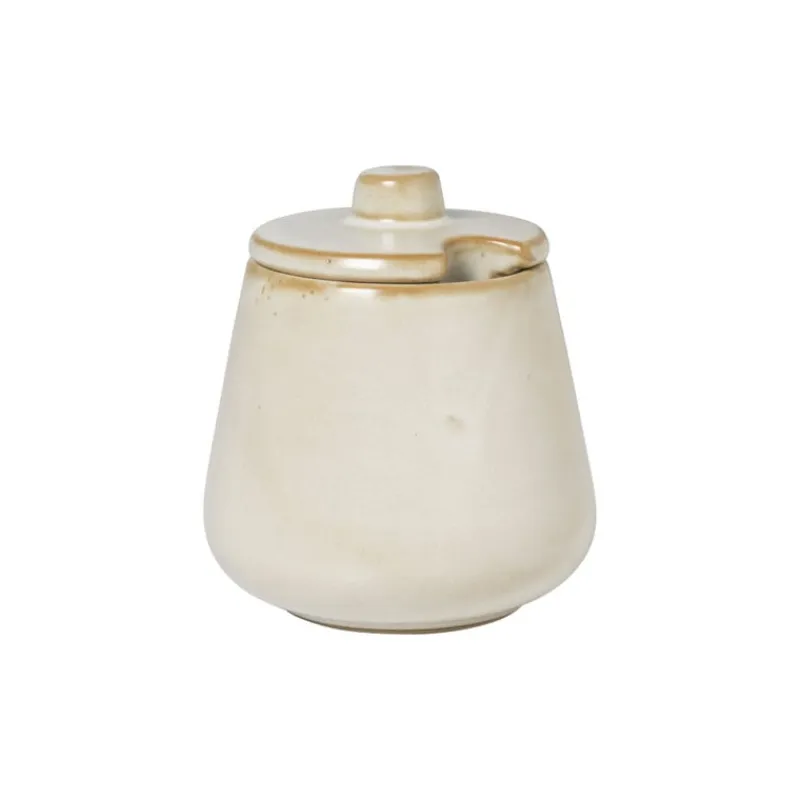 Xenos Koffie Accessoires|Thee Accessoires-Suikerpot - beige - ø9x10.3 cm