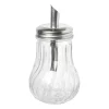 Xenos Koffie Accessoires|Thee Accessoires-Suikerstrooier lijn - glas/rvs - ø7.5x14.5 cm