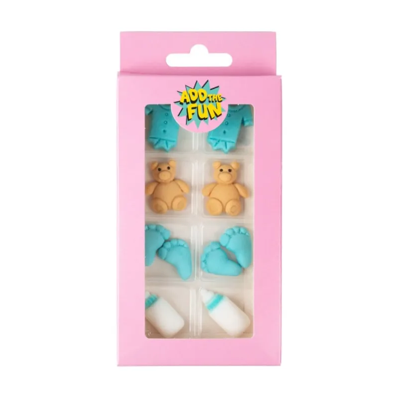 Xenos Babyshower|Taartdecoratie-Taartdecoratie baby jongen - blauw