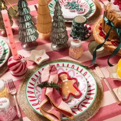 Xenos Taartplateaus|Kerst Bakken-Taartplateau kerst - bruin - ø26x11 cm