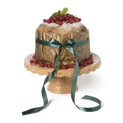 Xenos Taartplateaus|Kerst Bakken-Taartplateau kerst - bruin - ø26x11 cm