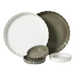 Xenos Bakvormen|Ovenschalen-Taartvorm Toscane S - beige - ø12x2.5 cm