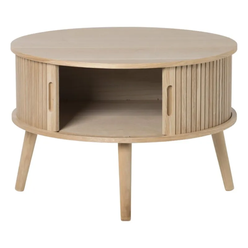 Xenos Salontafels|Kast Met Deuren-Tafel/kast Uppsala rond - naturel - ø60x40 cm