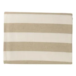 Xenos Tafelkleden|Kersttafelkleden-Tafelkleed gestreept - wit/beige - 140x240 cm