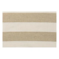 Xenos Tafelkleden|Kersttafelkleden-Tafelkleed gestreept - wit/beige - 140x240 cm