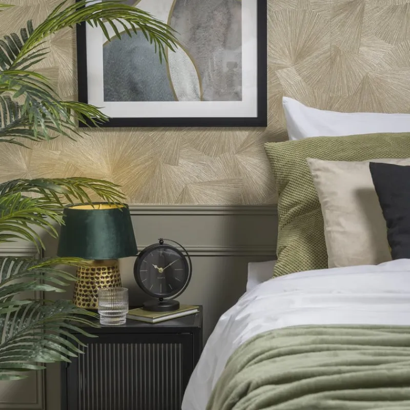 Xenos Klokken-Tafelklok rond - metaal - 16x10.5x20 cm