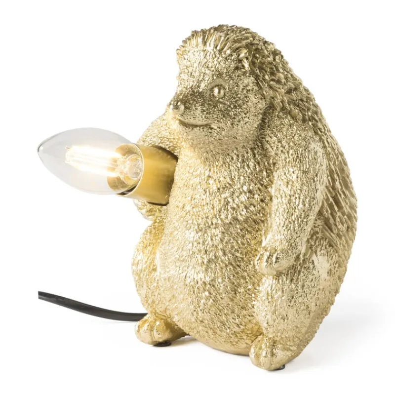 Xenos Tafellampen-Tafellamp egel - goud - 18 cm
