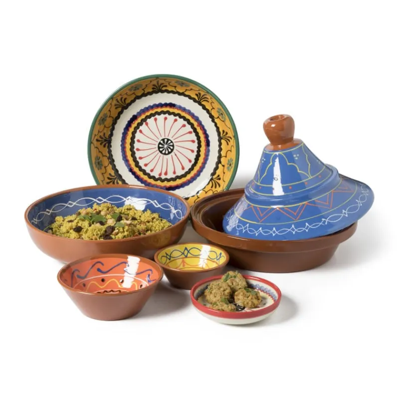 Xenos Ovenschalen-Tajine Fiesta - blauw - 27 cm
