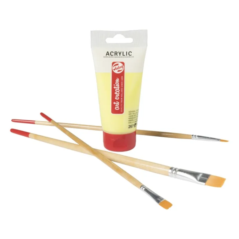 Xenos Verf-Talens acrylverf - geel - 75 ml