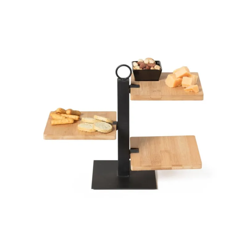Xenos Etagères|Borrelplanken-Tapas plateau - 3 lagen - 26 cm