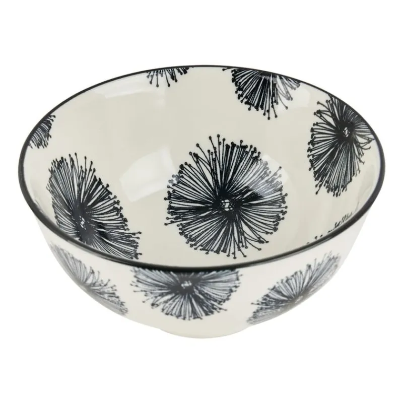Xenos Sushi Servies|Tapasservies-Tapas rijstschaaltje Sevilla - bloemen - ø11.5x5.8 cm