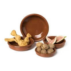 Xenos Tapasservies-Tapas schaaltje klei - bruin - ⌀14 cm