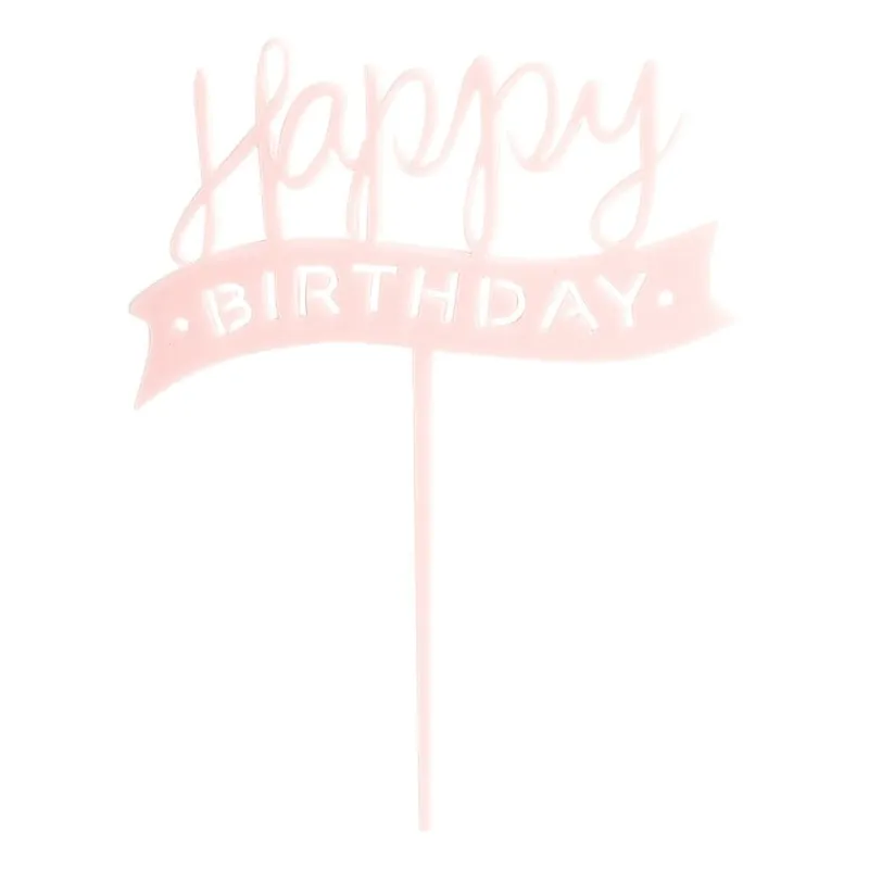 Tasty Me Cake Toppers-cake topper - Happy Birthday - roze