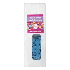Tasty Me Taartdecoratie-candy drops/smeltchocolade - blauw - 300 gram