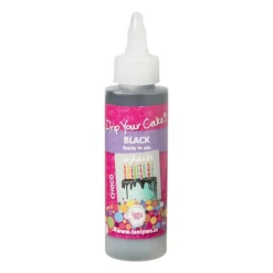 Xenos Taartdecoratie-Tasty Me drip your cake - zwart - 125 gram