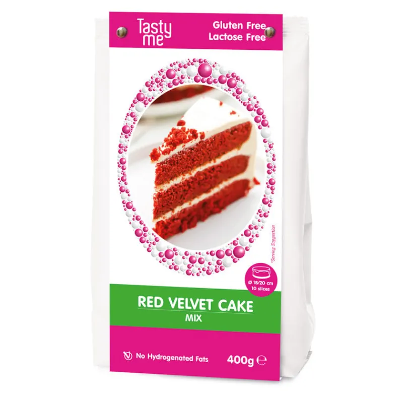 Tasty Me Bakmixen-red velvet cake - glutenvrij en lactosevrij - 400 gram