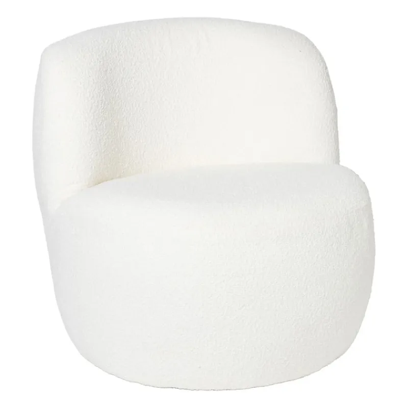 Xenos Fauteuils-Teddy fauteuil - wit - ø73.5x71.5 cm