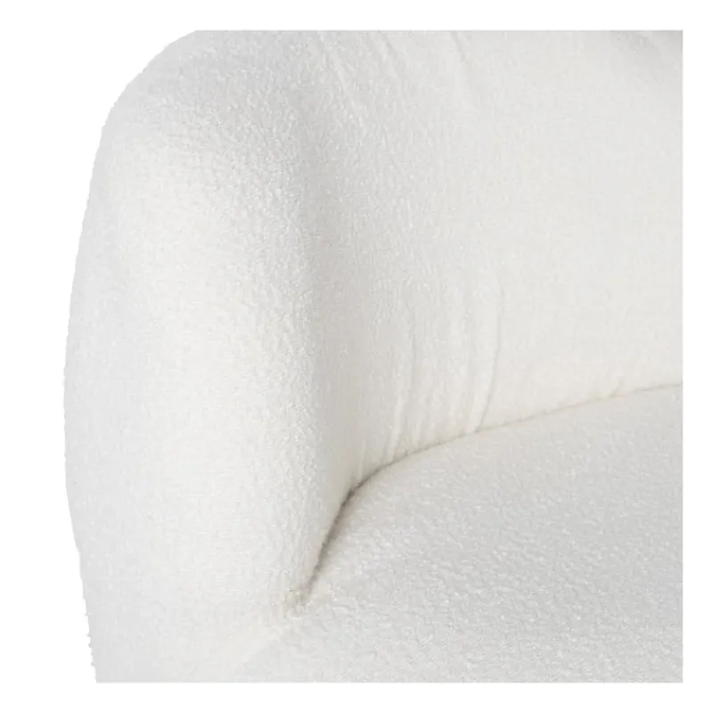 Xenos Fauteuils-Teddy fauteuil - wit - ø73.5x71.5 cm