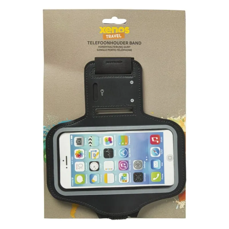 Xenos Opladers|Kerstcadeaus-Telefoonhouder band - zwart