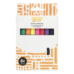 Xenos Stiften-Textiel markers - set van 8