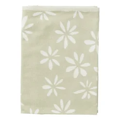 Xenos Thee- En Keukendoeken-Theedoek bloemen - groen/wit - 50x70 cm