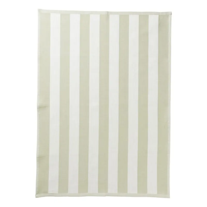 Xenos Thee- En Keukendoeken-Theedoek strepen - groen/wit - 50x70 cm
