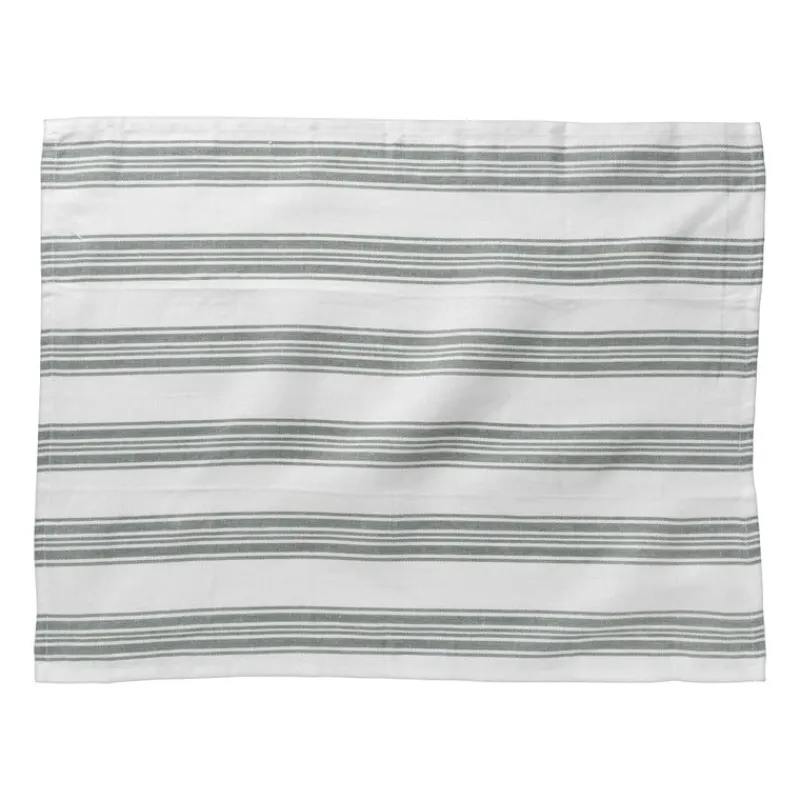 Xenos Thee- En Keukendoeken-Theedoeken set van 3 - groen/wit - 45x65 cm