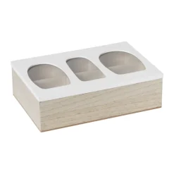 Xenos Theedozen-Theedoos organisch - 6 vakken - 26x16x7 cm