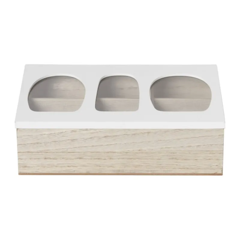Xenos Theedozen-Theedoos organisch - 6 vakken - 26x16x7 cm
