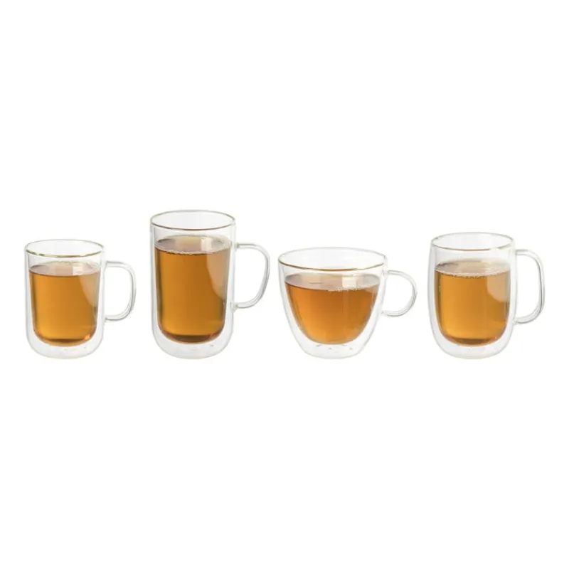 Xenos Koffieglazen|Theeglazen-Theeglas dubbelwandig - 400 ml