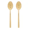 Xenos Lepels-Theelepels - goudkleurig - set van 2