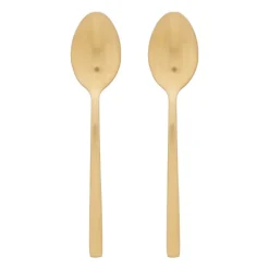 Xenos Lepels-Theelepels - goudkleurig - set van 2