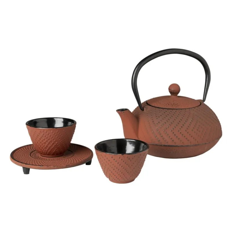 Xenos Theepotten-Theepot Yuka - rood - 1.2 liter