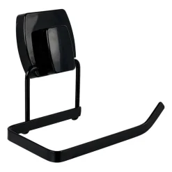 Xenos Toiletrolhouders-Toiletpapier houder easy lock - zwart - 12x9x10 cm