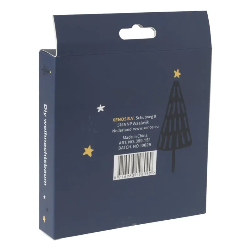Xenos Knutselpakketten|Kerst Knutselen-Touwfiguren kerstboom - hout/touw - 12x12 cm