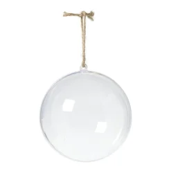 Xenos Kerstballen-Transparante kerstbal - Ćø12 cm - set van 2