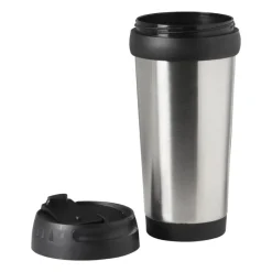 Xenos Drinkflessen-Travel beker - zwart - 450 ml