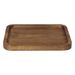 Xenos Borrelplanken|Kaarsenplateaus-tray acacia klein - bruin - 14x18x1.5 cm