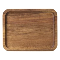 Xenos Borrelplanken|Kaarsenplateaus-tray acacia klein - bruin - 14x18x1.5 cm