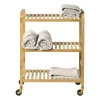Xenos Keukentrolleys-Trolley bamboe - bruin - 80x60x33.5 cm