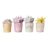 Xenos Kinderfeestjes-Unicorn traktatieset uitdeelbakjes en prikkers - multikleur