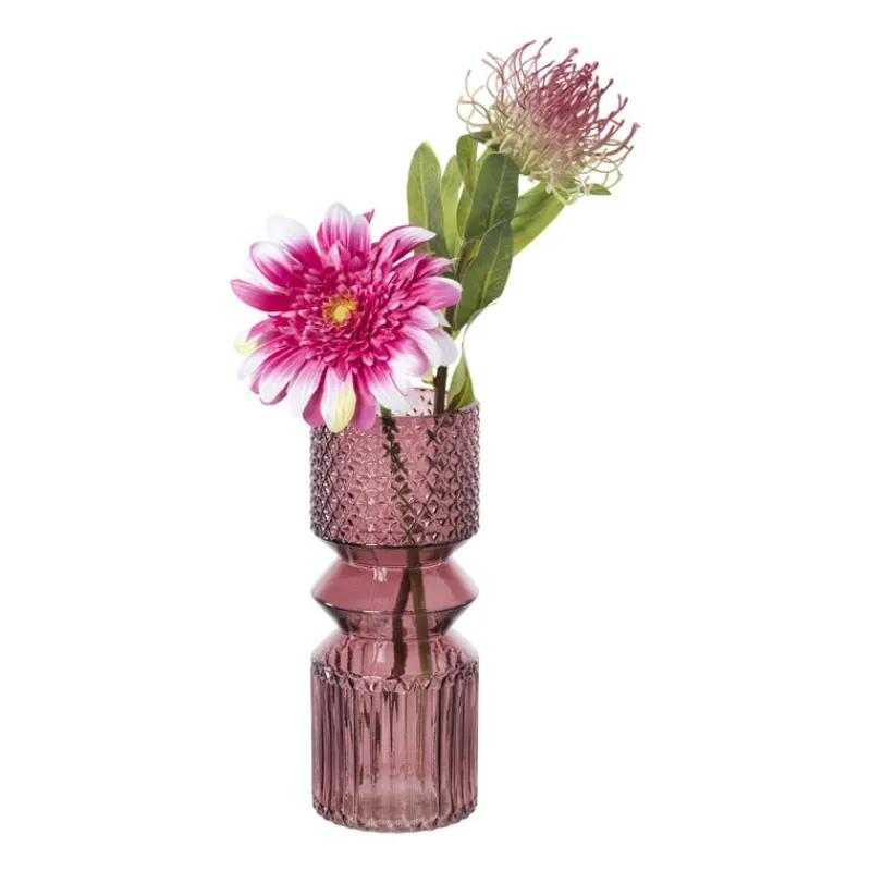 Xenos Vazen|Vazen-Vaas diabolo - roze - ø9.5x24.5 cm