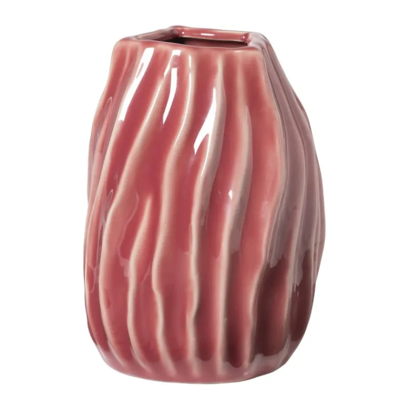 Xenos Kerstcadeaus|Vazen-Vaas gedraaid - rood - ø13.4x17 cm
